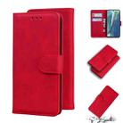 For Samsung Galaxy Note20 Skin Feel Pure Color Flip Leather Phone Case(Red) - 1