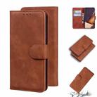 For Samsung Galaxy Note20 Ultra Skin Feel Pure Color Flip Leather Phone Case(Brown) - 1