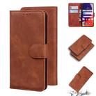 For Samsung Galaxy Quantum 2 / A82 5G Skin Feel Pure Color Flip Leather Phone Case(Brown) - 1