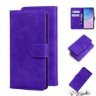 For Samsung Galaxy S10 Skin Feel Pure Color Flip Leather Phone Case(Purple) - 1