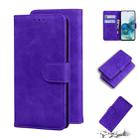 For Samsung Galaxy S20 Skin Feel Pure Color Flip Leather Phone Case(Purple) - 1