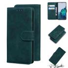 For Samsung Galaxy S21+ 5G Skin Feel Pure Color Flip Leather Phone Case(Green) - 1