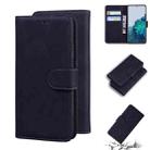 For Samsung Galaxy S21+ 5G Skin Feel Pure Color Flip Leather Phone Case(Black) - 1