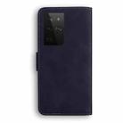 For Samsung Galaxy S21 Ultra 5G Skin Feel Pure Color Flip Leather Phone Case(Black) - 3