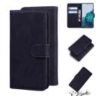 For Samsung Galaxy S22 5G Skin Feel Pure Color Flip Leather Phone Case(Black) - 1