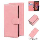 For Samsung Galaxy Xcover 5 Skin Feel Pure Color Flip Leather Phone Case(Pink) - 1