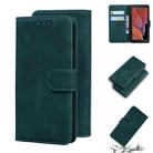For Samsung Galaxy Xcover 5 Skin Feel Pure Color Flip Leather Phone Case(Green) - 1