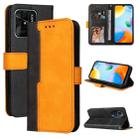 For Xiaomi Redmi 10C / Redmi 10 India Stitching-Color Horizontal Flip Leather Case(Orange) - 1