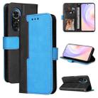 For Honor 50 SE/Huawei Nova 9 SE Stitching-Color Horizontal Flip Leather Case(Blue) - 1