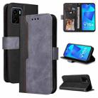 For vivo Y15S/Y15A Stitching-Color Horizontal Flip Leather Case(Grey) - 1