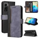 For vivo Y55S Stitching-Color Horizontal Flip Leather Case(Grey) - 1