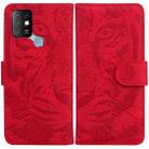 For Infinix Hot 10 X682 Tiger Embossing Pattern Horizontal Flip Leather Phone Case(Red) - 1