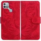 For Infinix Hot 10i / Smart 5 Pro X659B / PR652B / S658E Tiger Embossing Pattern Horizontal Flip Leather Phone Case(Red) - 1