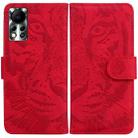 For Infinix Hot 11S NFC X6812B Tiger Embossing Pattern Horizontal Flip Leather Phone Case(Red) - 1