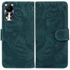 For Infinix Hot 11S NFC X6812B Tiger Embossing Pattern Horizontal Flip Leather Phone Case(Green) - 1