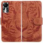 For Infinix Hot 11S NFC X6812B Tiger Embossing Pattern Horizontal Flip Leather Phone Case(Brown) - 1