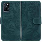 For Infinix Note 10 Pro X695 Tiger Embossing Pattern Horizontal Flip Leather Phone Case(Green) - 1