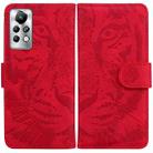 For Infinix Note 11 Pro / Note 11s Tiger Embossing Pattern Horizontal Flip Leather Phone Case(Red) - 1