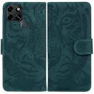 For Infinix Smart 6 Tiger Embossing Pattern Horizontal Flip Leather Phone Case(Green) - 1