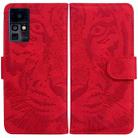 For Infinix Zero X / X Pro Tiger Embossing Pattern Horizontal Flip Leather Phone Case(Red) - 1