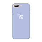 For iPhone 8 Plus / 7 Plus Small Fish Pattern Colorful Frosted TPU Phone Protective Case(Light Purple) - 1