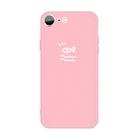 For iPhone SE 2022 / SE 2020 / 8 / 7 Small Fish Pattern Colorful Frosted TPU Phone Protective Case(Pink) - 1