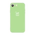 For iPhone SE 2022 / SE 2020 / 8 / 7 Small Fish Pattern Colorful Frosted TPU Phone Protective Case(Green) - 1