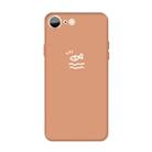 For iPhone SE 2022 / SE 2020 / 8 / 7 Small Fish Pattern Colorful Frosted TPU Phone Protective Case(Coral Orange) - 1