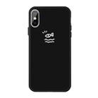 For iPhone X / XS Small Fish Pattern Colorful Frosted TPU Phone Protective Case(Black) - 1