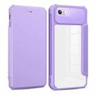 For iPhone SE 2022 / SE 2020 / 8 / 7 Magnetic Flip Leather Phone Case(Purple) - 1