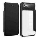 For iPhone SE 2022 / SE 2020 / 8 / 7 Magnetic Flip Leather Phone Case(Black) - 1