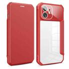 For iPhone 11 Magnetic Flip Leather Phone Case (Red) - 1