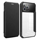 For iPhone 12 Pro Magnetic Flip Leather Phone Case(Black) - 1