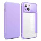 For iPhone 13 Magnetic Flip Leather Phone Case(Purple) - 1