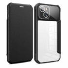 For iPhone 13 Magnetic Flip Leather Phone Case(Black) - 1