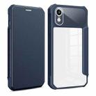 For iPhone XR Magnetic Flip Leather Phone Case(Blue) - 1