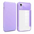 For iPhone XR Magnetic Flip Leather Phone Case(Purple) - 1
