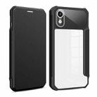 For iPhone XR Magnetic Flip Leather Phone Case(Black) - 1