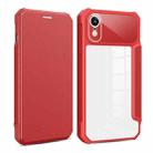 For iPhone XR Magnetic Flip Leather Phone Case(Red) - 1