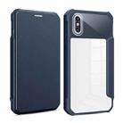 For iPhone XS Max Magnetic Flip Leather Phone Case(Blue) - 1