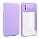 For iPhone XS Max Magnetic Flip Leather Phone Case(Purple) - 1