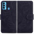 For Tecno Camon 18i Tiger Embossing Pattern Horizontal Flip Leather Phone Case(Black) - 1