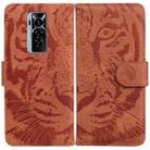 For Tecno Phantom X Tiger Embossing Pattern Horizontal Flip Leather Phone Case(Brown) - 1