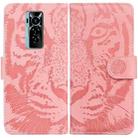 For Tecno Phantom X Tiger Embossing Pattern Horizontal Flip Leather Phone Case(Pink) - 1