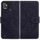 For Tecno Pop 5P Tiger Embossing Pattern Horizontal Flip Leather Phone Case(Black) - 1