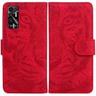 For Tecno Pova 2 Tiger Embossing Pattern Horizontal Flip Leather Phone Case(Red) - 1