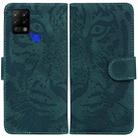 For Tecno Pova LD7 Tiger Embossing Pattern Horizontal Flip Leather Phone Case(Green) - 1