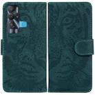 For Tecno Pova Neo LE6 Tiger Embossing Pattern Horizontal Flip Leather Phone Case(Green) - 1