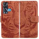 For Tecno Pova Neo LE6 Tiger Embossing Pattern Horizontal Flip Leather Phone Case(Brown) - 1