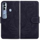 For Tecno Spark 7 Pro Tiger Embossing Pattern Horizontal Flip Leather Phone Case(Black) - 1